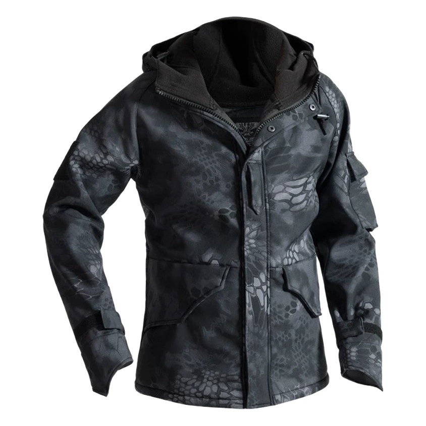 Кожа акулы Фабричные товары Прямая продажа G8 куртка с мягкой оболочкой Мужская Уличная тактическая куртка зимняя камуфляжная водонепроницаемая куртка с флисовой подкладкой