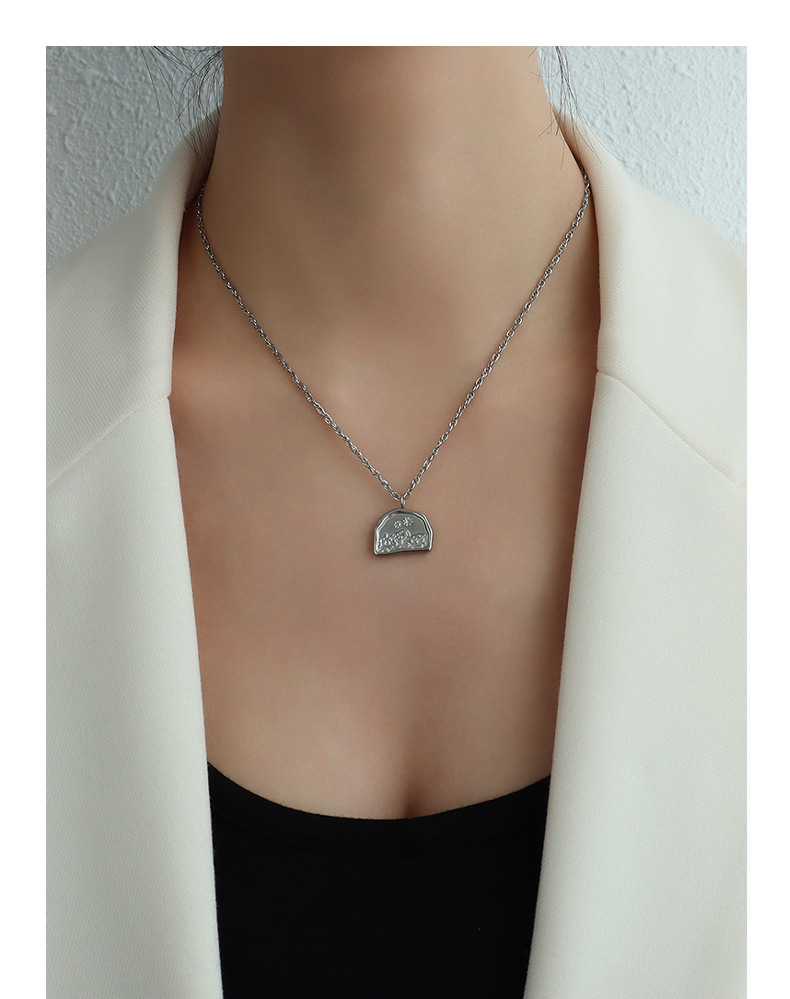 marka Han Mei Ying Xue Halb unregelmäßige Schlüsselbeinkette Hip Hop Nischendesign Titanstahl Goldschmuck_voghion.com