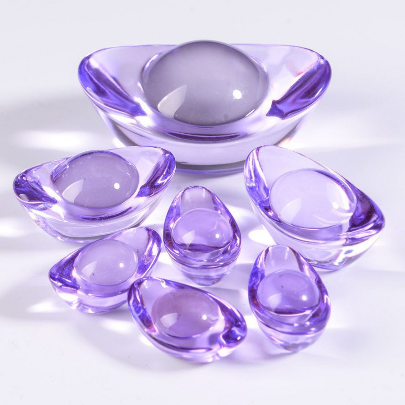 カラフルなクリスタルインゴット、カラフルなガラスインゴット、工芸品、大小の金インゴット、装飾品、カラフルな小さなインゴット|undefined