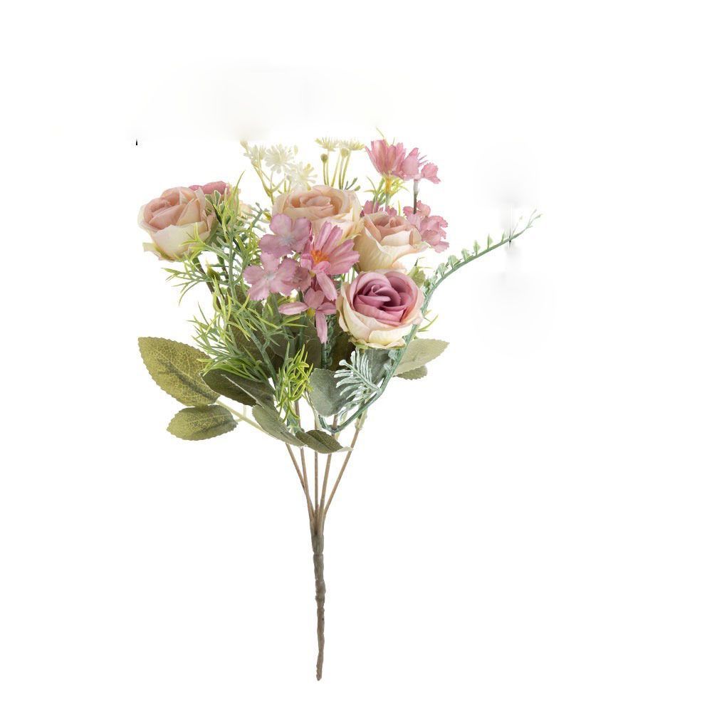 Kunstig blomst rose Daisy bukett INS stil kunstig blomst fabrikk hjem dekorasjon grenseoverskridende bryllup_voghion.com