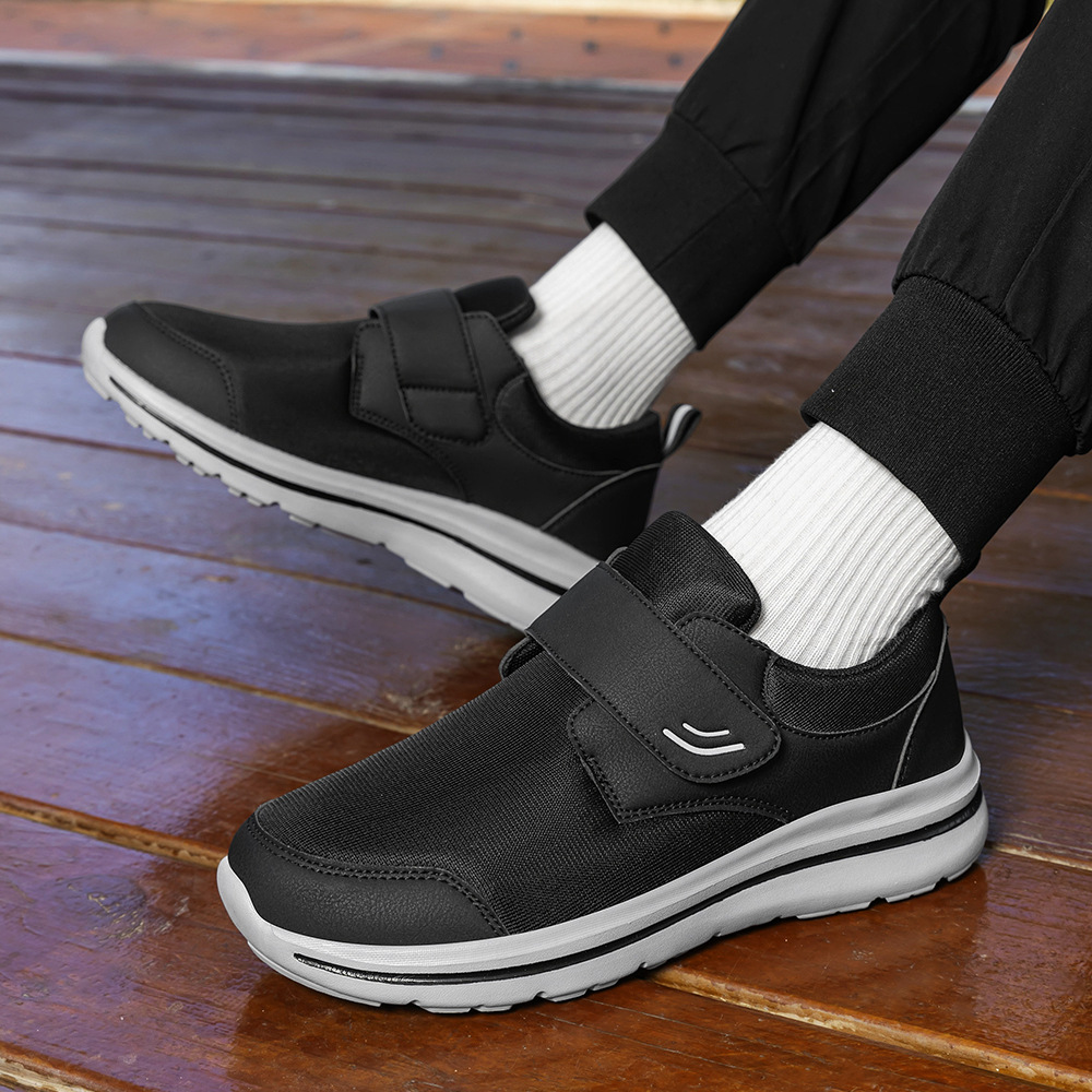 Zapatos casuales con forma especial de pie con punta ampliada para personas de mediana edad y hombres y mujeres cómodos con suela suave amortiguación zapatos deportivos