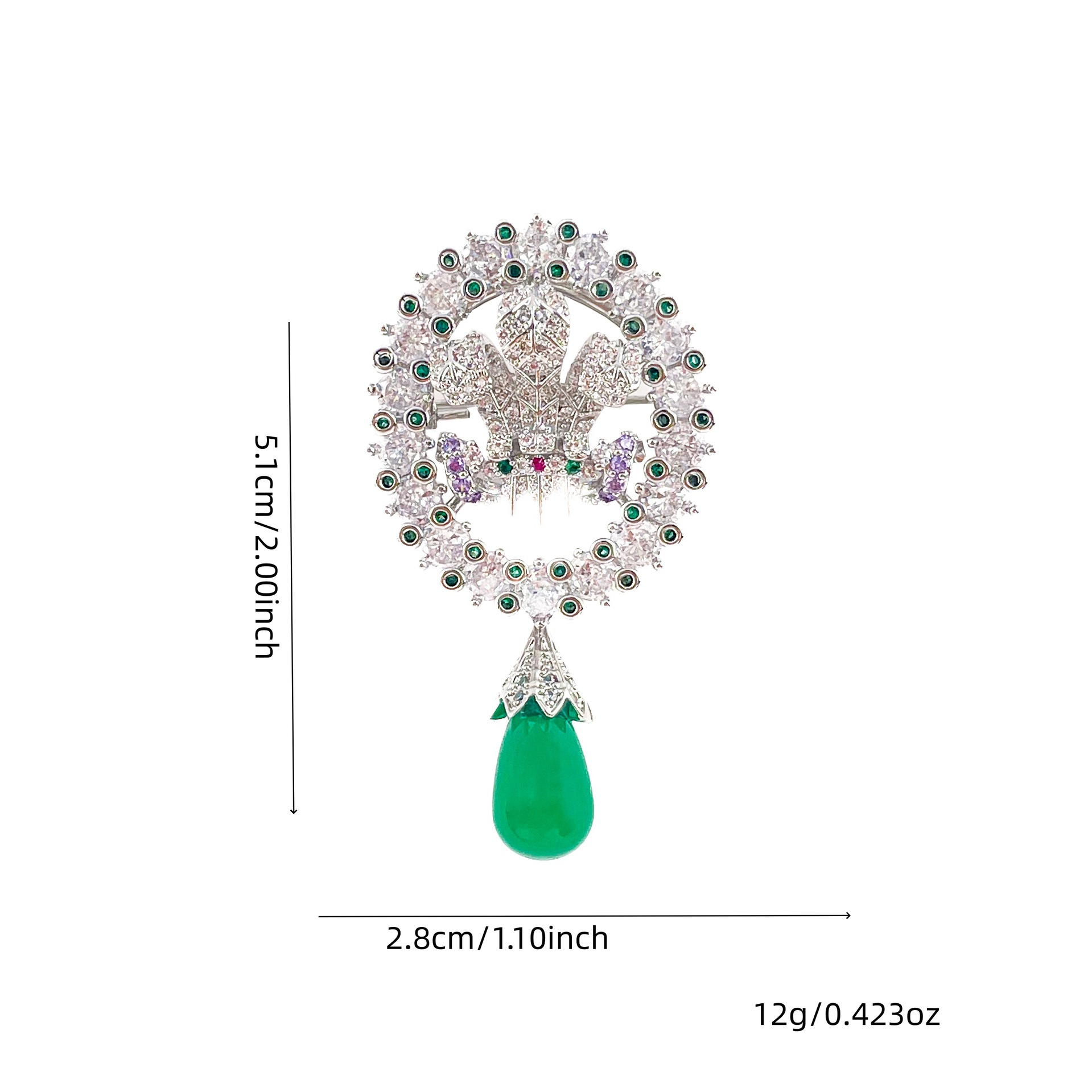 European and American Creative Pendant Queen's Same Style Brooch, Simple, Fashionable and High-End, Everyday Versatile Suit Dress Brooch