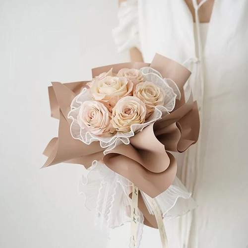Pearl wave yarn flower packaging edge wave yarn bouquet DIY baking cake decoration flower packaging material