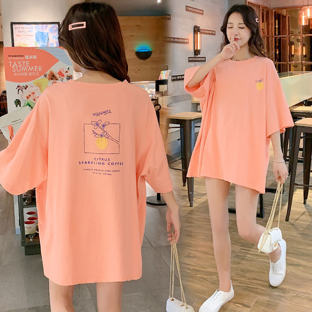 Pure cotton plus-size maternity short-sleeve T-shirt summer loose short-sleeve top 200 pounds summer half-sleeve T-shirt base shirt