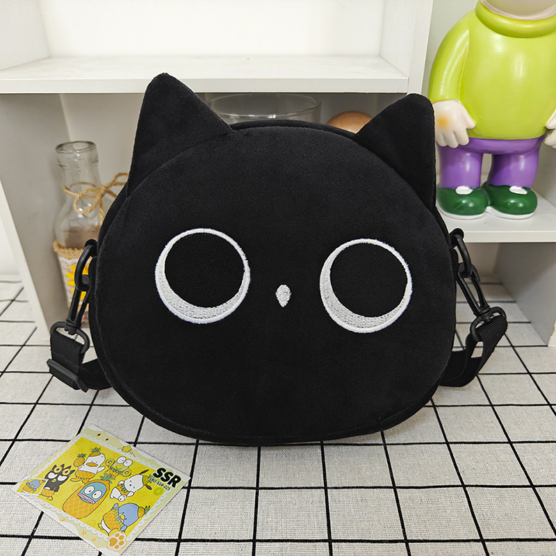 漫画の猫の小さい包みの女性のinsの新型の秋冬の流行の毛のぬいぐるみの包みの日本のかわいい斜めのショルダーの毛の包み|undefined