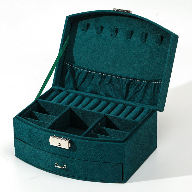 Joyero Pendientes Pendientes Bolsa de joyería de franela Caja de joyería Caja de joyería Regalo lindo para niña Regalo con cerradura en stock image 8