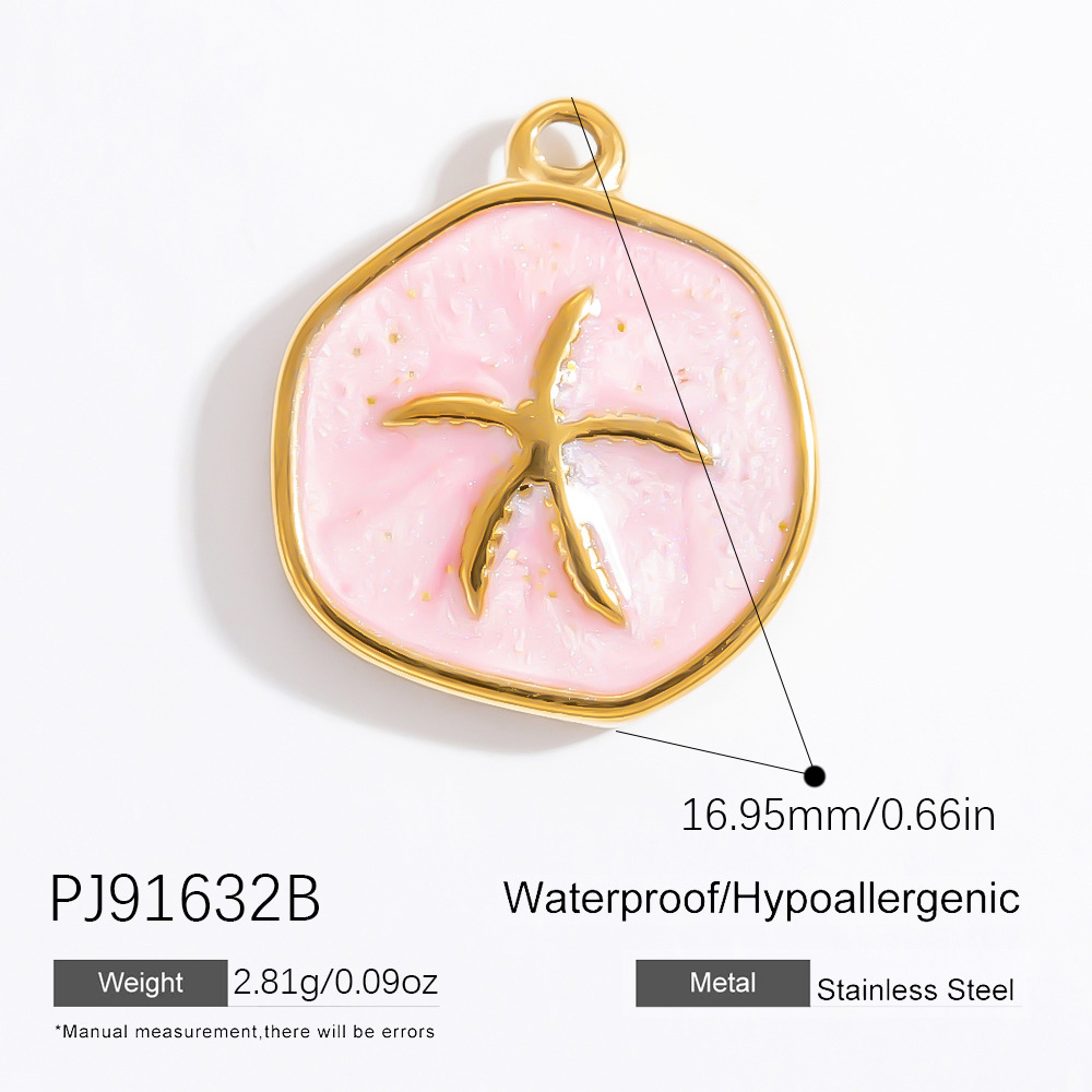 1 Piece 16.95MM 304 Stainless Steel PVD Coated Real Gold Plated Starfish Pendant DIY Jewelry Accessories display picture 2
