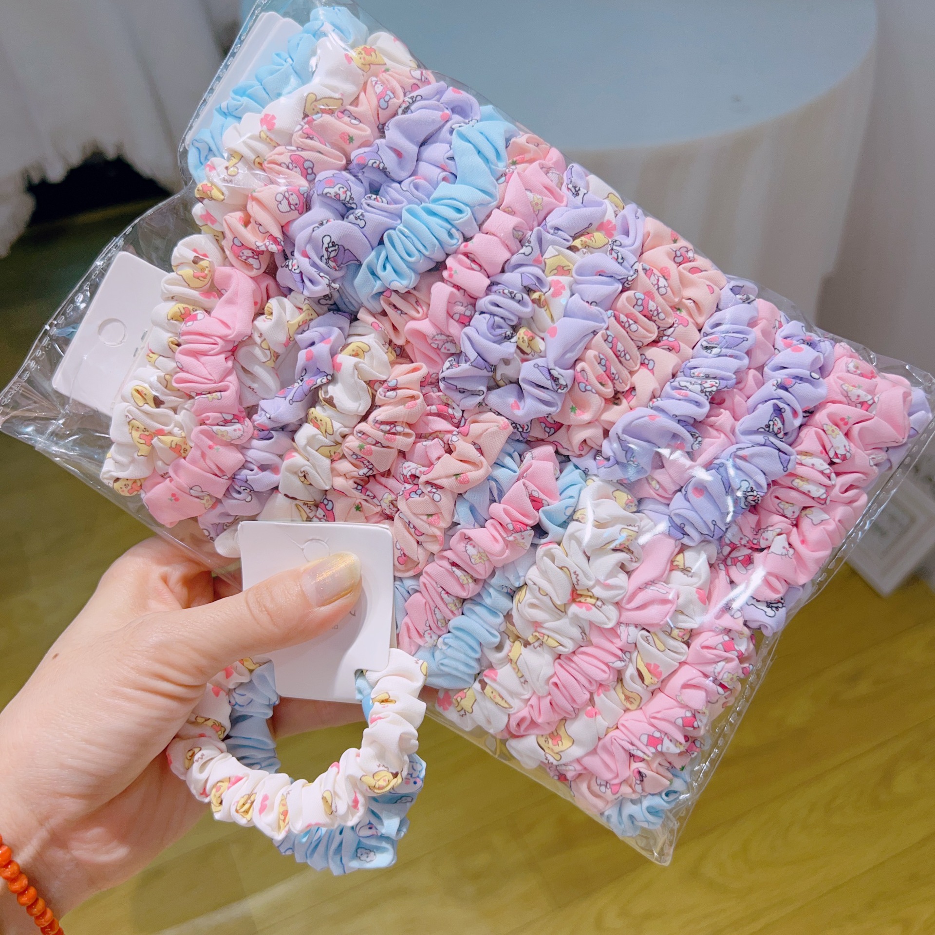 Corea del Sur temperamento simple anillo de intestino delgado cabeza de niña cuerda dulce tocado floral accesorios para el cabello corbata para el cabello de mujer