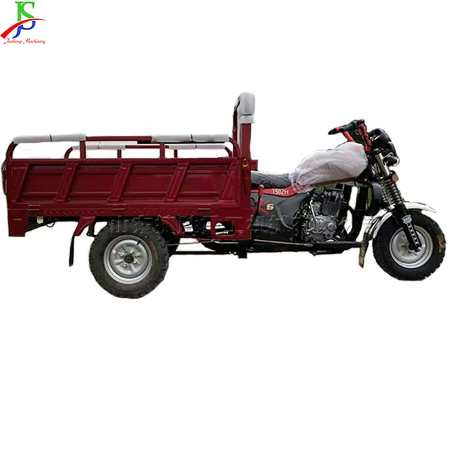 Бензиновый мотоцикл трехколесный транспортный транспортный ремень с высокой и низкой скоростью самосвал