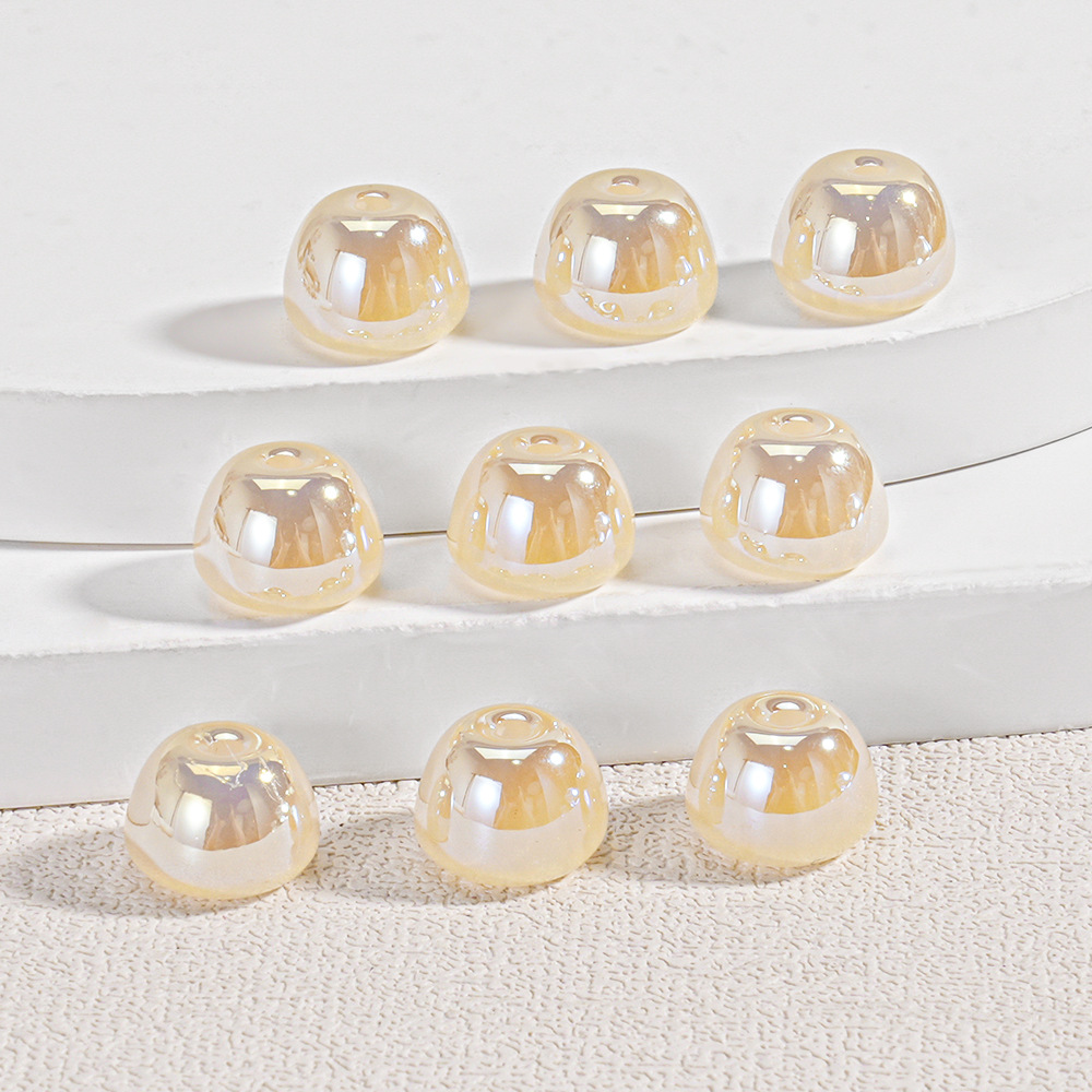 11x8mm resina de color fantasma arena flotante manzana cuentas de agujero a través de cuentas manuales DIY accesorios de cuentas de mano joyas cuentas de barril