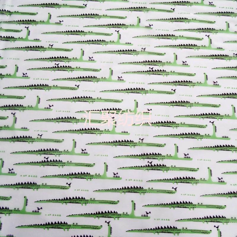 15丝双雾TPU数码印花呆萌鳄鱼 弱溶剂直喷 数码印花