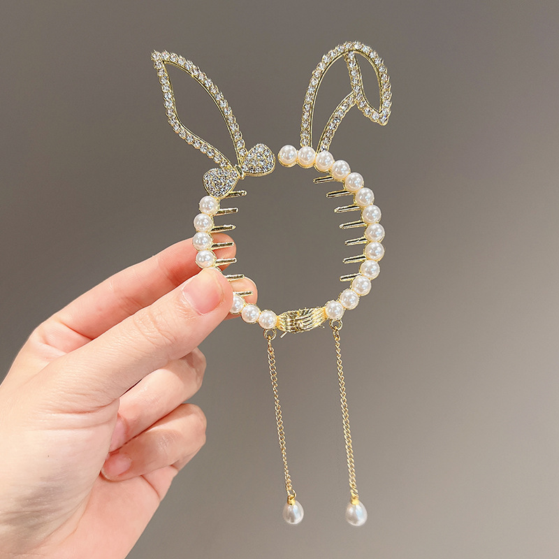 2#토끼 귀 포니테일 클립