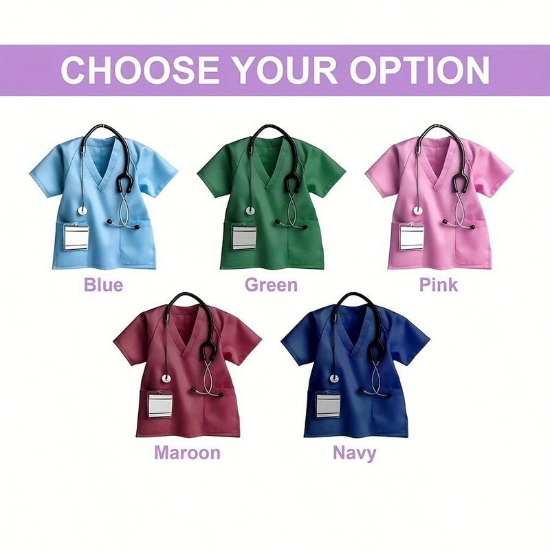 2D Acrylic Flat Personalized Nurse Keychain Stethoscope Shape Sturdy Chain Design Christmas