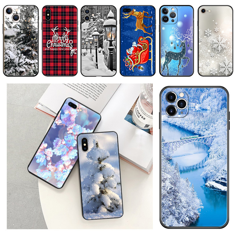 Suitable for Apple iPhone Santa Claus Snowman Camera Protective Case