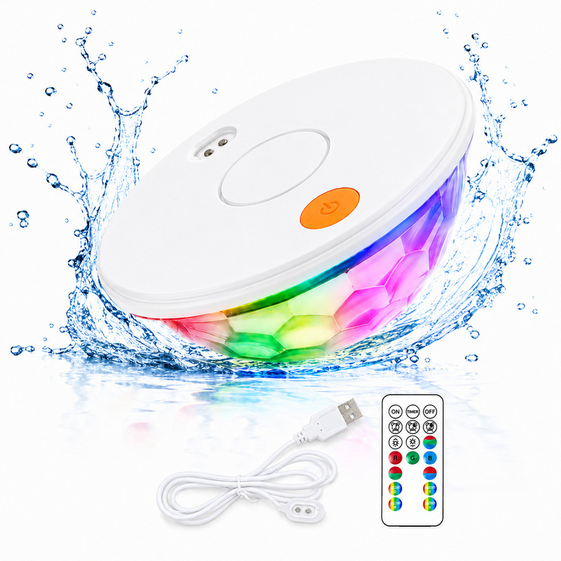 2026 New Model Solar-Powered Swimming Pool Floating Magic Ball Light Ip68 Projection Atmosphere Light Magnetic Suction 80m Remote Control Cross-Border