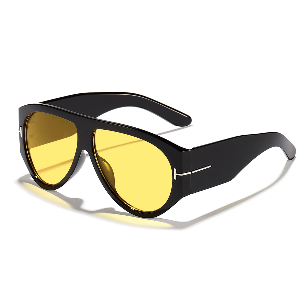 2024 nuevo espejo de sapo de marco grande en forma de T transfronterizo, película marina europea y americana, personalidad masculina y femenina, gafas de sol al aire libre de tendencia