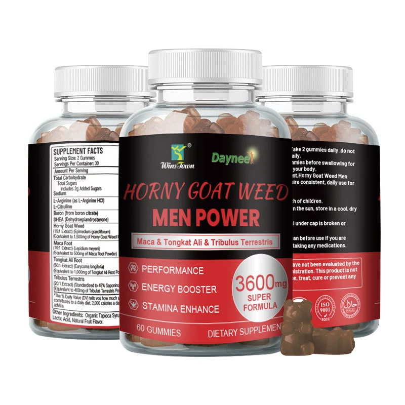 Жевательные добавки WinsTown Shilajit и функциональные жевательные пастилки, 3 г × 60 в бутылке, готово к OEM