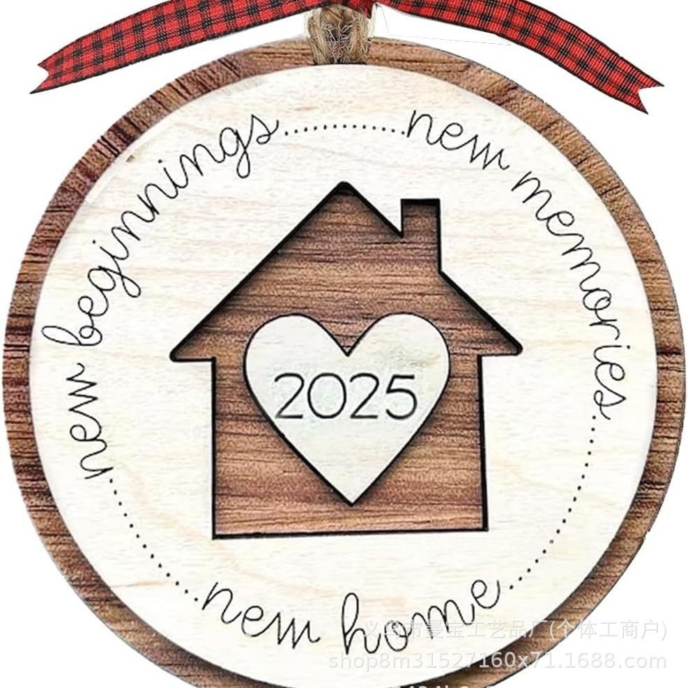 Colgantes transfronterizos nueva vivienda creativa colgantes de madera decoración del árbol de Navidad image 11
