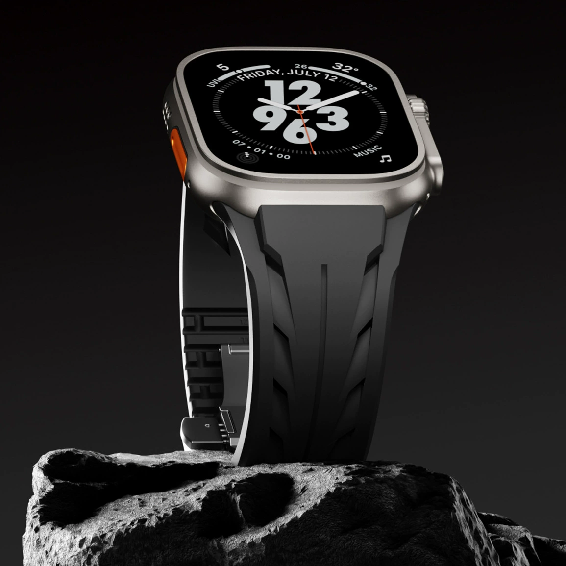 Ремешок для Apple Watch, совместимый с моделями (подходит для AGPPPLE WATCH), фторопластовый/силиконовый ремешок S10, ультратонкая застежка-бабочка