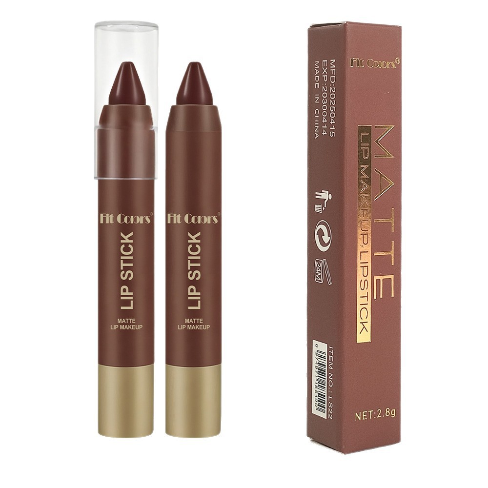 Fit Colors 6-color Matte Chocolate Soft Mist, Not Easy To Transfer, Lip Liner Lipstick, European And American Brown,_voghion.com