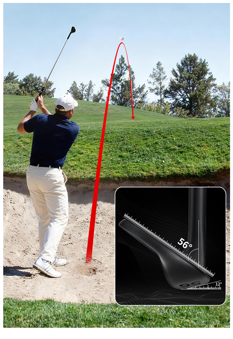 Gậy golf cát PGM SG012 52°/56° bằng thép không gỉ 431 — SG012-52 ° Thanh cát, SG012-56 ° Thanh cát chi tiết 6