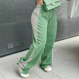 High-Waisted Loose Casual Sports Trousers for Women European and American Style 2024 Cross-Border New Women's Clothing Fashion Street Fashion