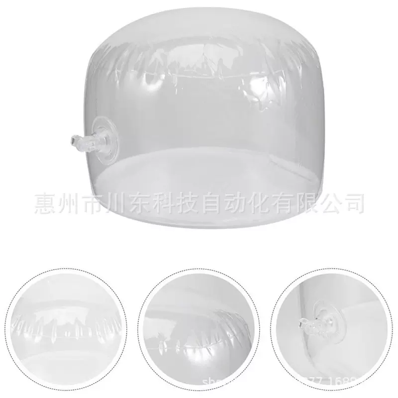 PVC充气模特头磨砂侧气咀内撑塑料防变形充气帽托帽子拍摄展示架