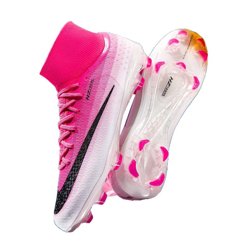 Zapatillas de Fútbol de Cuello Alto para Niños 17 de TPU y Malla para Césped Artificial