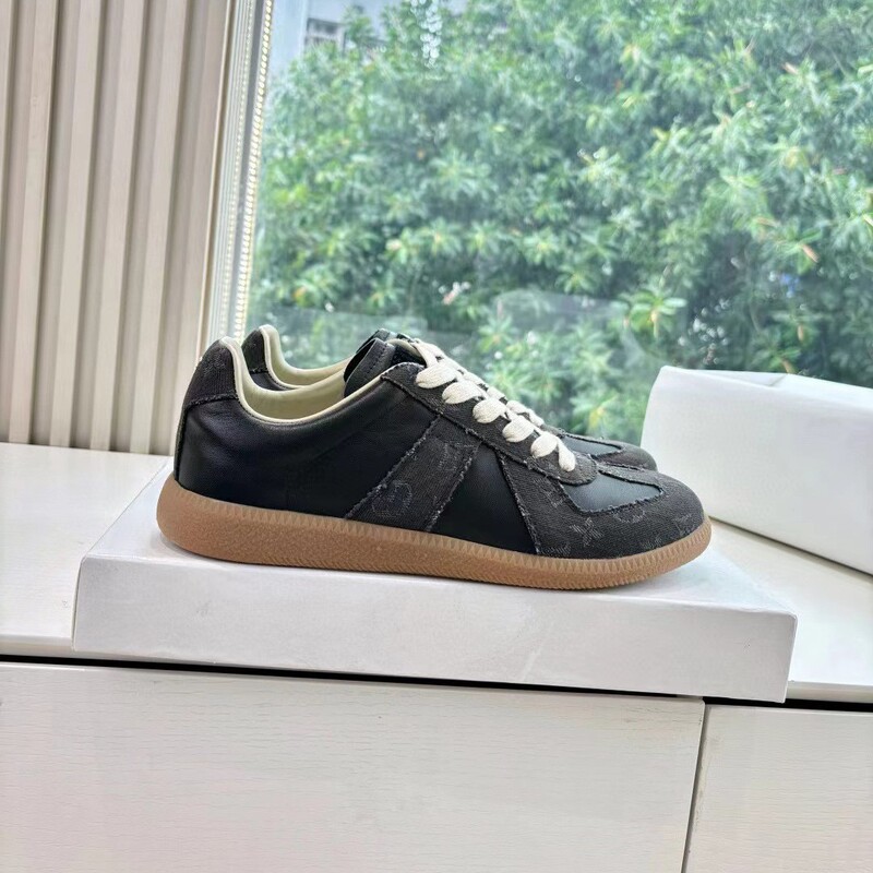马吉拉MM6德训鞋现货女休闲运动小白鞋男款板鞋涂鸦泼墨真皮外贸|undefined