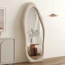 全身落地镜子新中式卧室客厅穿衣试衣镜北欧复古风异形款