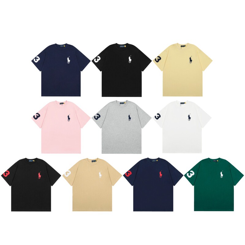 Scan Code Rl Summer Paul Dama Logo Short-Sleeve Solid Color Round Neck Casual Versatile Unisex T-Shirt Scan Code Rl Summer Paul Dama Logo Short-Sleeve Solid Color Round Neck Casual Versatile Unisex T-Shirt