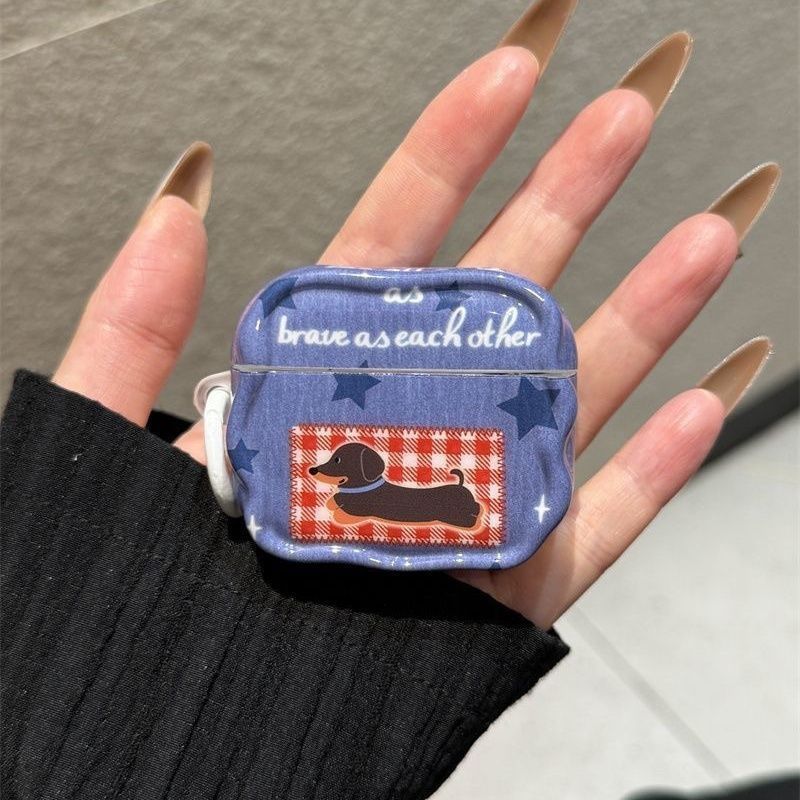Cowboy Star Salsicha Perro para Apple AirPods 4 cubierta Airpodspro2 auriculares 3 generación 5 generación