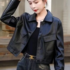 皮衣外套女短款2025年春秋百搭新款显瘦时尚机车皮夹克洋气小个子