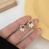 Summer fresh universal earrings, flowered, 2023, simple and elegant design