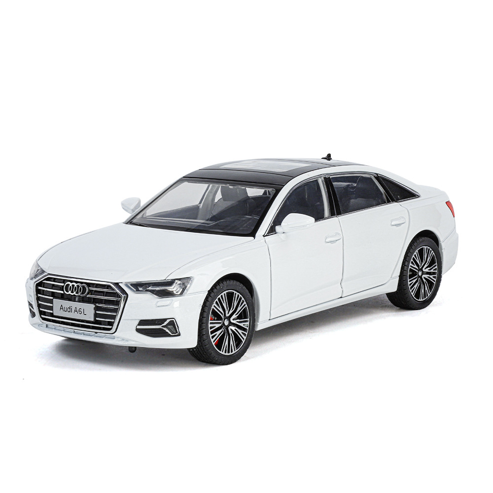 Auténtica autorización 1: 24 Audi A6L modelo de aleación accesorios de automóviles luces de retroceso amortiguación regalo recomendado en vivo