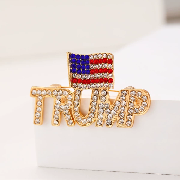 Kc gold WG-0984 (American flag brooch)