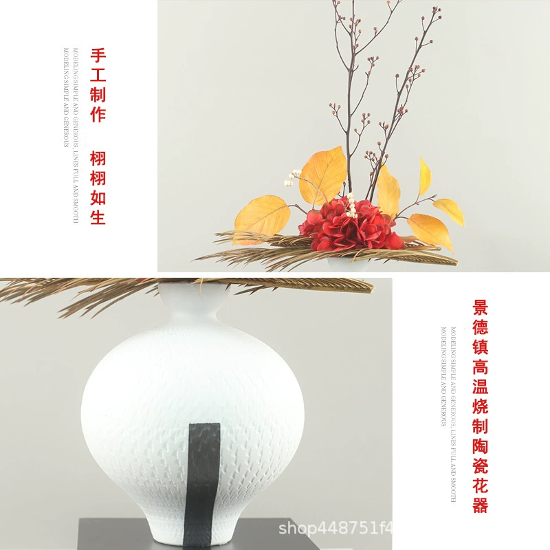 New Chinese -style Japanese -style Silent Wind Zen Simulation Plasma Basin Bonsai Flower Art Club Tea Room Hotel soft decoration