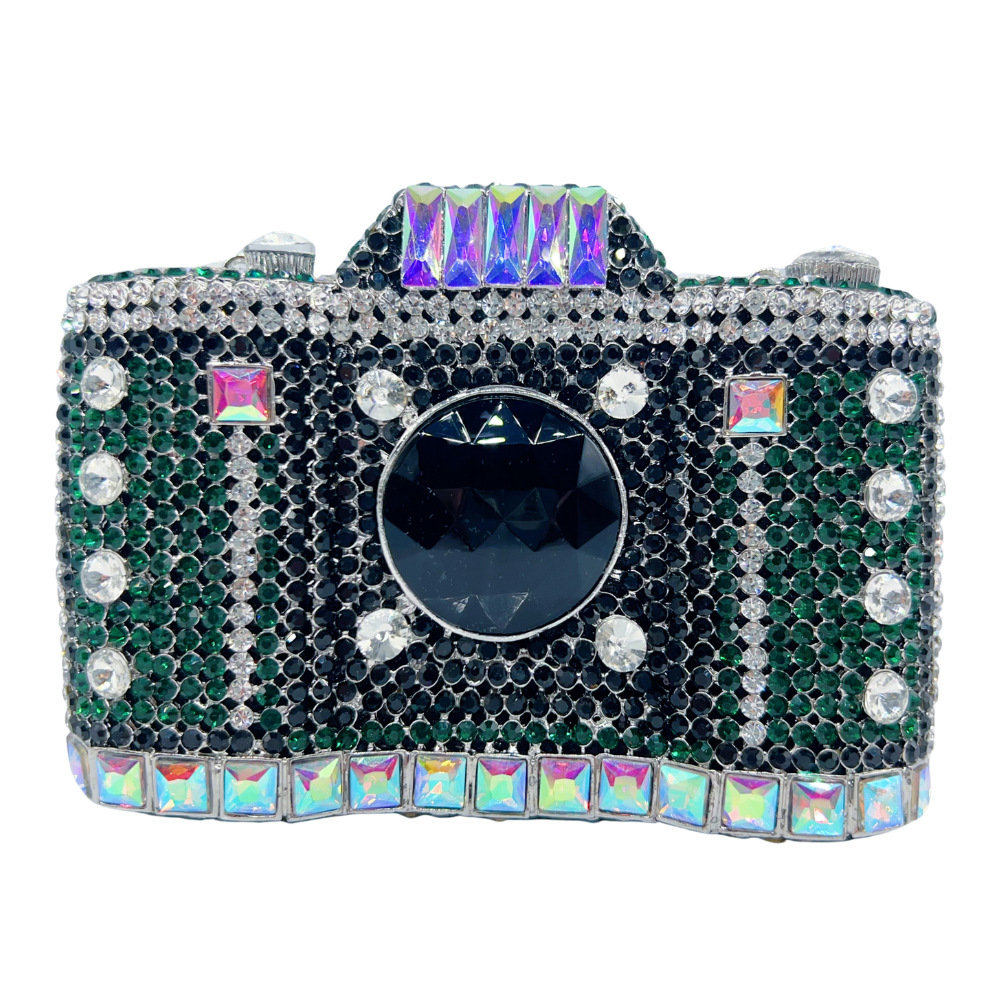 Stone clutch transfronterizo cámara de diamantes bolsa de cena lujosa bolsa de noche bolsa de mujer bolsa de diamantes de mano europea y americana