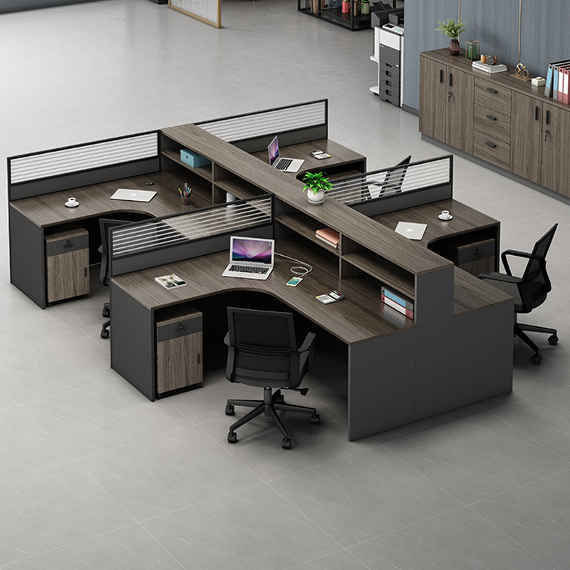 Financial Desk Staff Table and Chair Combination Company 4-person 6-person Simple Office Desk Office Staff Desk
