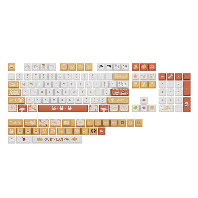 PBT material XDA altura bola tapa original fábrica altura sublimación máquina roja y blanca gran conjunto completo teclado mecánico universal keycap