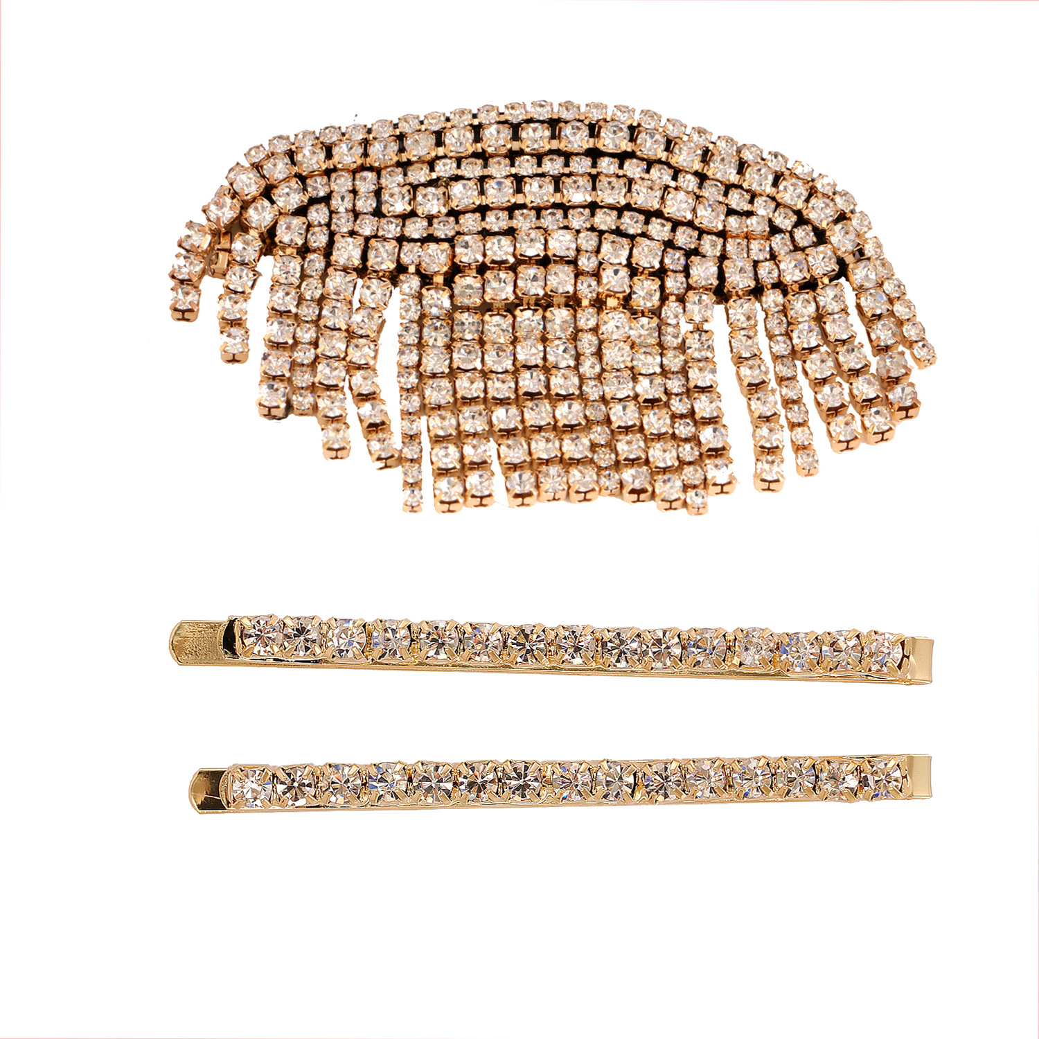 Mode Full Diamond Quaste Haarnadel Set display picture 2