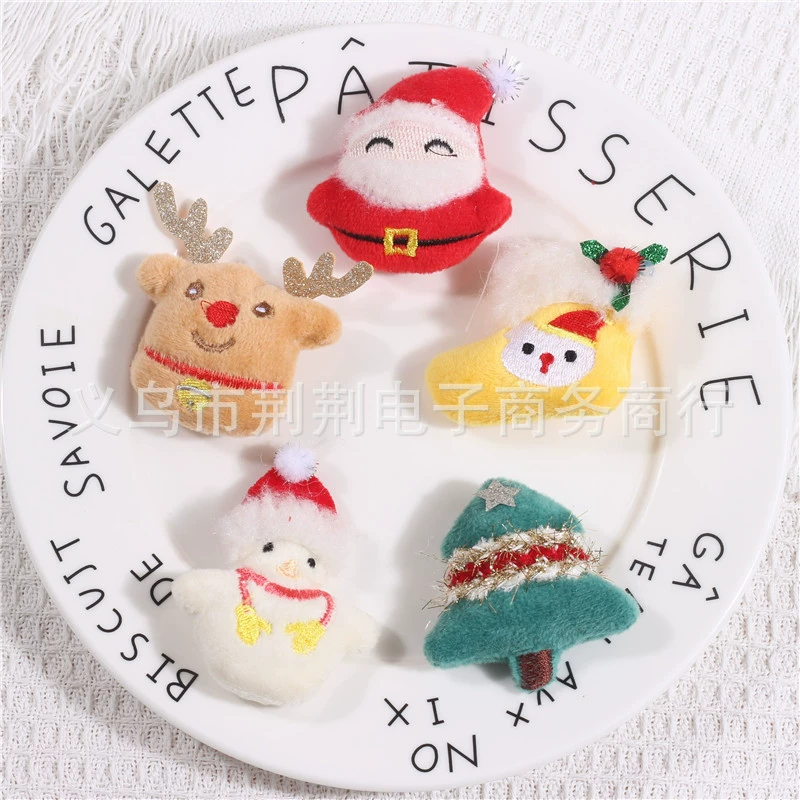 Рождественская трехмерная плюшевая мультяшная кукла маленькая игрушка DIY головной убор Сумка носки Чехол для мобильного телефона аксессуары