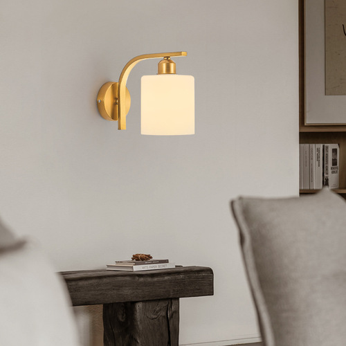 Bedside wall lamp for the bedroom, Nordic creative corridor hallway indoor sound control sensor wall lamp, American living room wall lamp