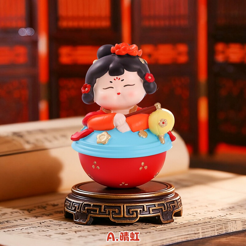 新款国风古典唐宫赋不倒翁小姐姐小号摆件创意桌面摆件送朋友礼物|undefined