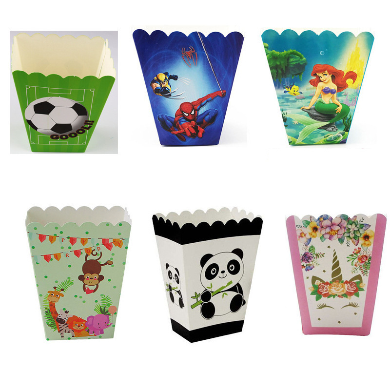 Popcorn Box Collection Supplies Spider-Man Dinosaur Box Set Cartoon-Shaped Bow Gift Box Balloon Gift