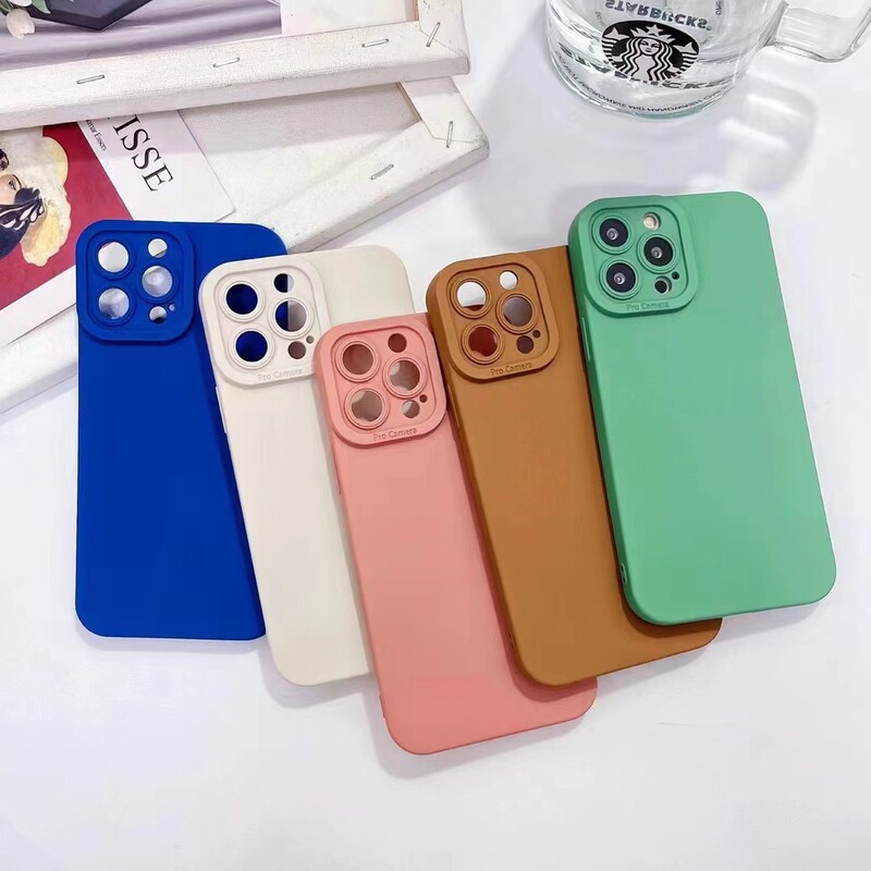 Suitable for Apple 13 Mobile Phone Case iphone12 pro 14 Pupil Eyes Pure Color All-inclusive 11 Blue Silicone protective Cover