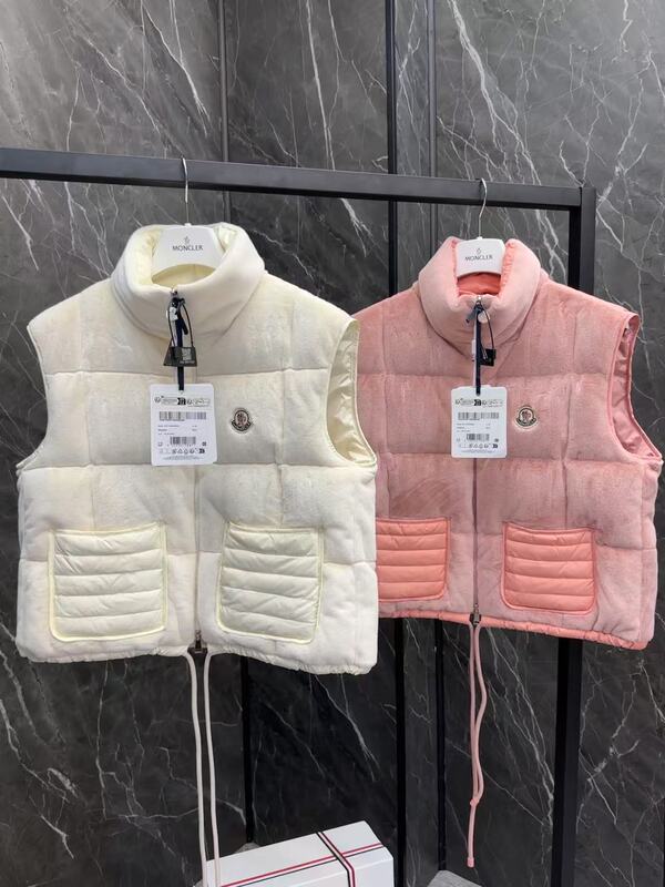 M家25新款冬季羽绒兔毛马甲加厚立领潮流坎肩防寒保暖高端背心|undefined