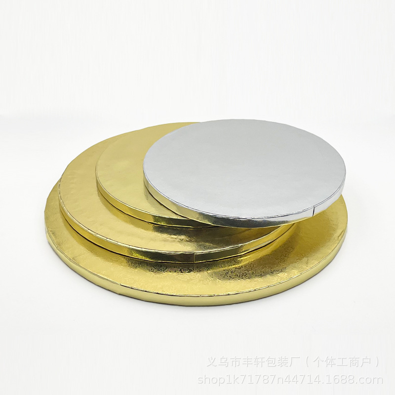 Hot sale nuevo 12mm dorado redondo pastel base doble cara revestido panal junta postre horneado West Point