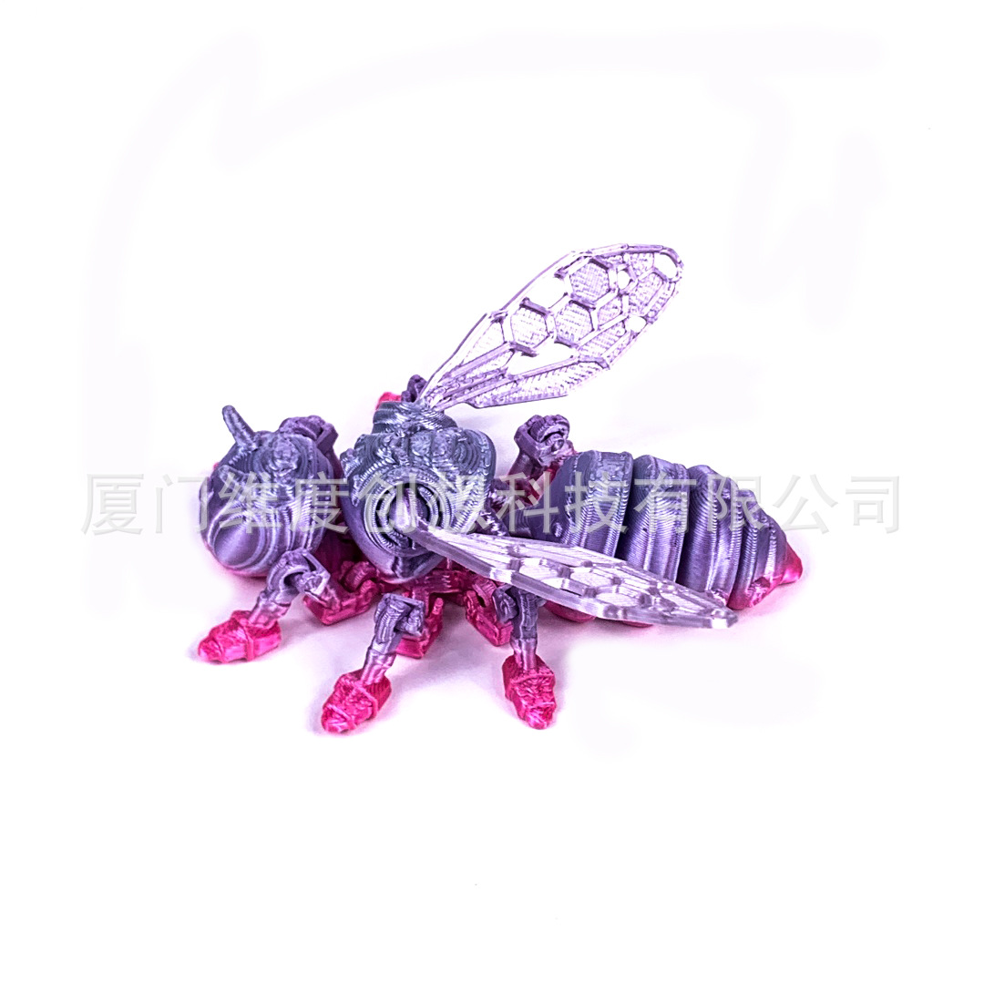 Juguetes de impresión 3D red todo el cuerpo articulaciones móviles mecánicas abejas descomprimir libremente oscilar juguetes decorativos creativos