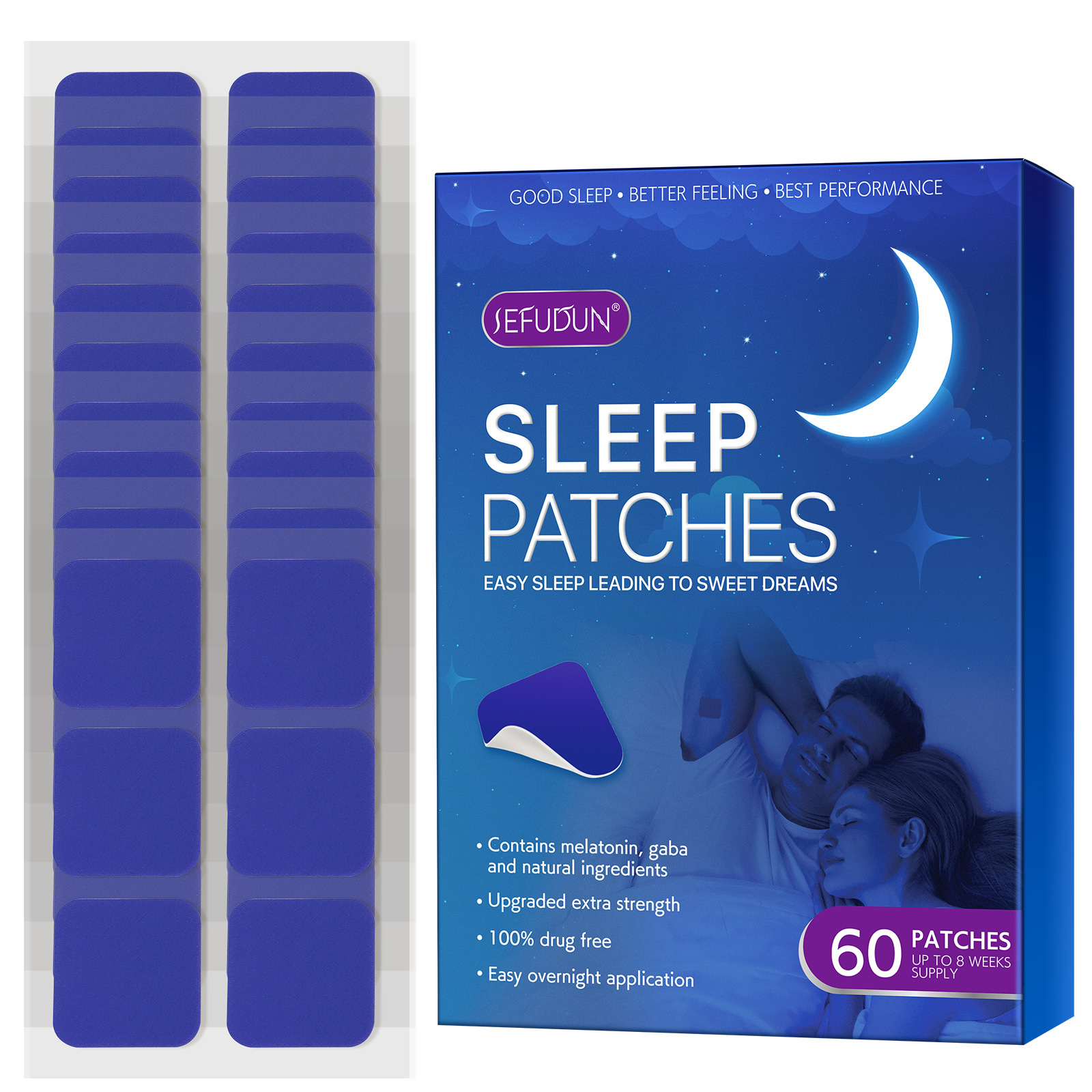 Soothing Fatigue SEFUDUN Nourishing Mind, Helping Sleep Improve Insomnia and Mental Health Patch 60P_voghion.com